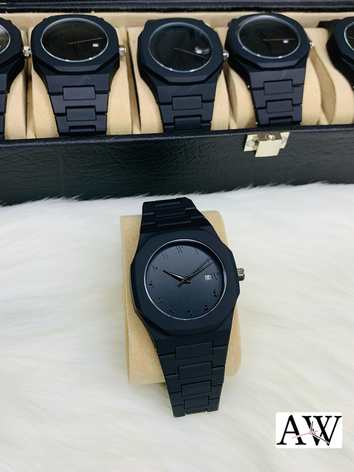 Premium Aura Fiber With Date Working | Lightweight Arabic Dial Watch