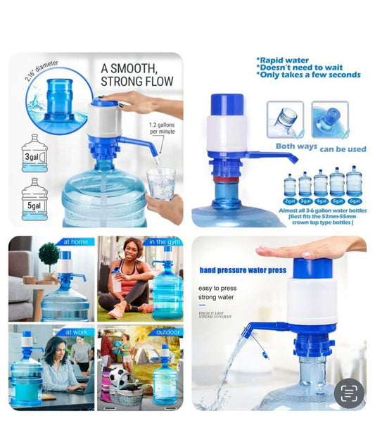 Pure Water Hand Pressure Fountain Manual Pumping Bucket Dispenser